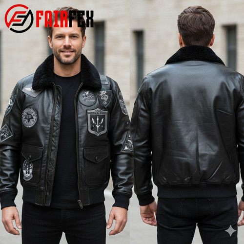 Avirex men black bomber - men's,