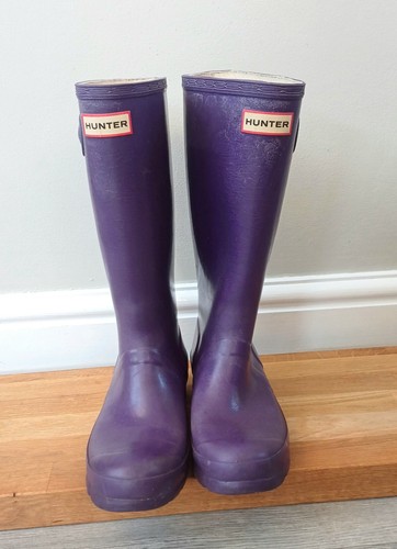 Hunter wellies purple size - hunter,