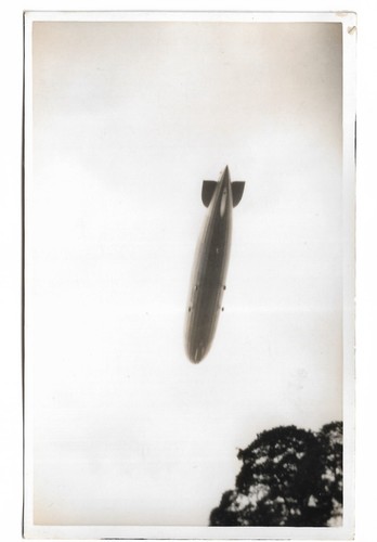 Postcard rppc german airship - german,