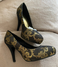 NEXT Black  Gold Stiletto Heel