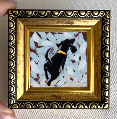 Black dachshund wiener dog - black,