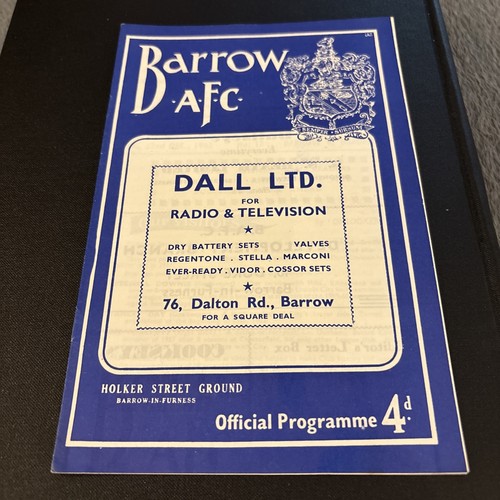 1962 barrow afc - barrow,