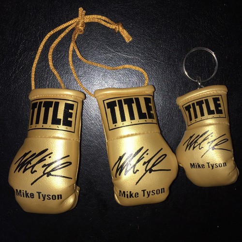 Mike tyson autographed mini - tyson,