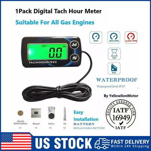 Digital tachometer tach hour - tachometer,