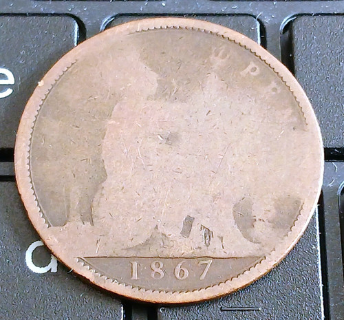 1867 victorian one penny - 1867,