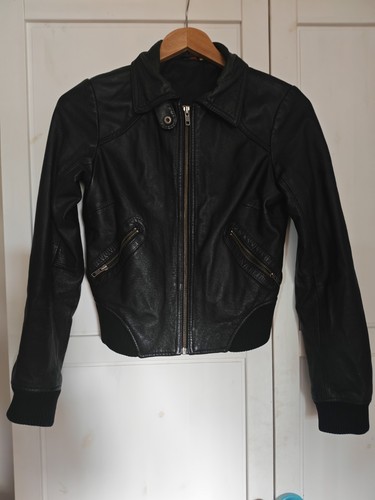 Genuine leather bomber - leather,