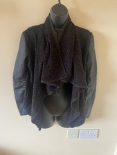 River Island Black Waterfall Cardigan/jacket Size 10