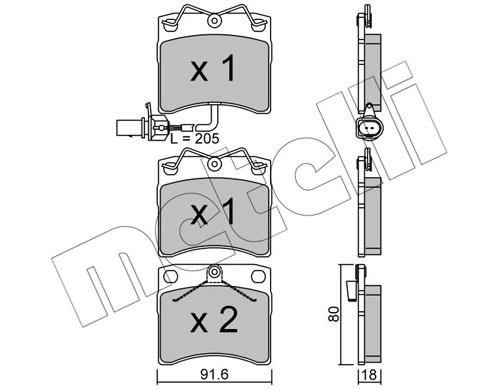 Front brake pad - front,