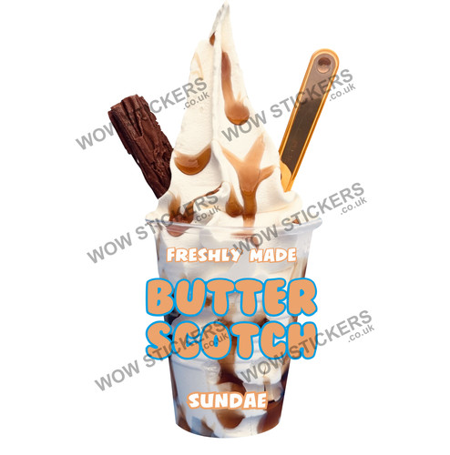 Butterscotch ice cream sundae - ice,