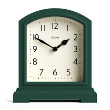 Jones® Tavern mantel clock dark green classic Arabic quartz modern design shelf