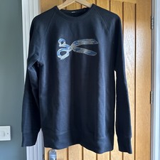 Denham Black Sweatshirt With Embroidered Emblem Small