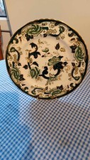 Masons Chartreuse 10 inch green patterned dinner plate Excellent Condition