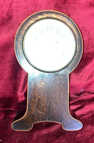 Mahogany balloon mantle clock - balloon,