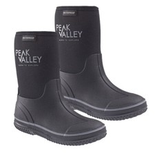 MENS WATERPROOF NEOPRENE WELLINGTON BOOTS SNOW WINTER HIKING SHOES BLACK ANKLE