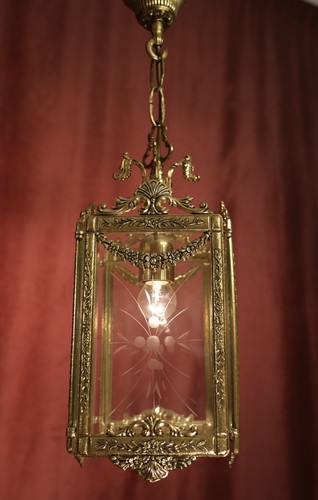 Antique brass lantern solid - antique,
