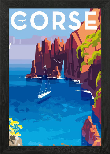 Corsica travel framed wall art - travel,