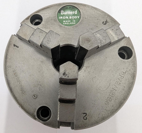 Used burnerd lathe chuck - used, 80mm