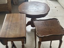 3 Small Wooden Antique Tables