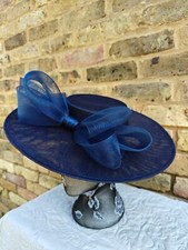 navy blue large fascinator