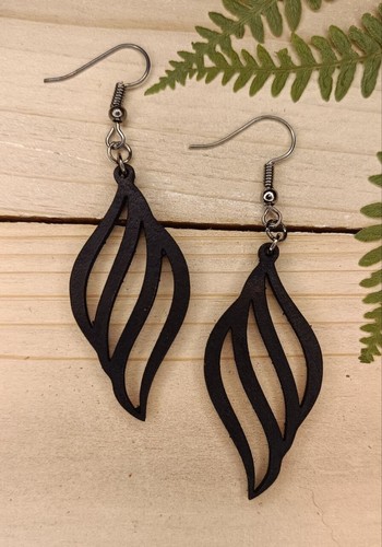 Veg tanned leather earrings