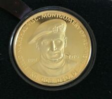 1976 ISLE OF MAN CROWN FIELD MARSHALL MONTGOMERY 22CT GOLD ON STERLING SILVER