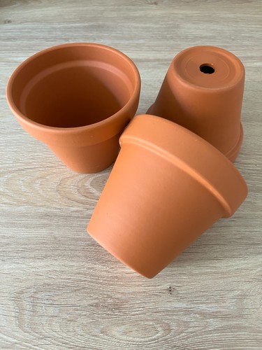 Terracotta clay flower pots - pots,