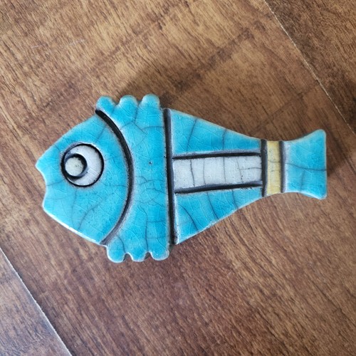 Ceramic fish ornament biasin - ceramic,