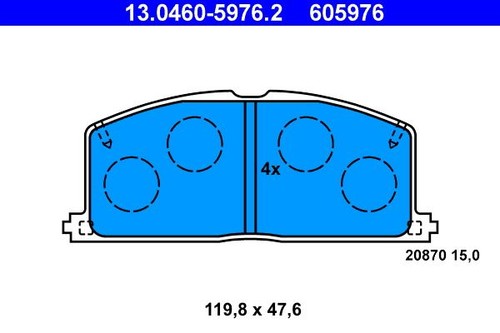 Brake pad set - pad, camry