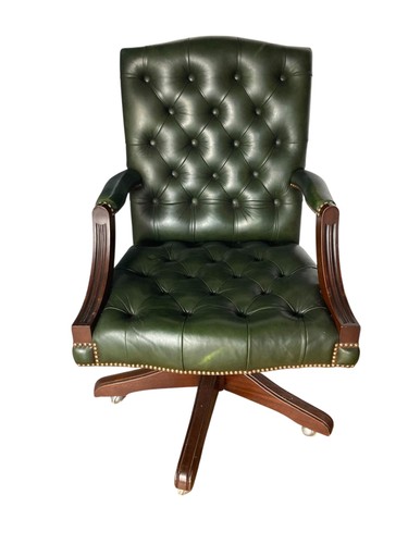 Antique green leather - antique,