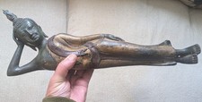 Antique Solid Bronze Reclining Buddha! Siam. 2,535gms!!