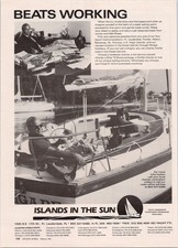 Islands in the Sun 1982 Vintage Cruising World Yacht Charter Print Ad