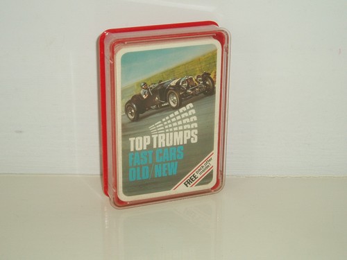 Vintage top trumps fast cars - top,