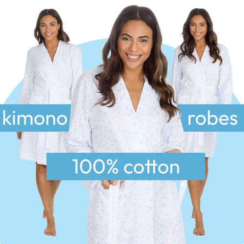 Womens summer kimono robe 100 - womens, 100%