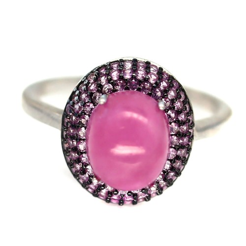 Large pink ruby cabochon - pink,