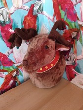Singing Flashing Wall Mounted Reindeer Moose Head Christmas Decoration