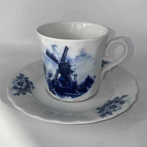Delft cup and saucer pretty - delft,