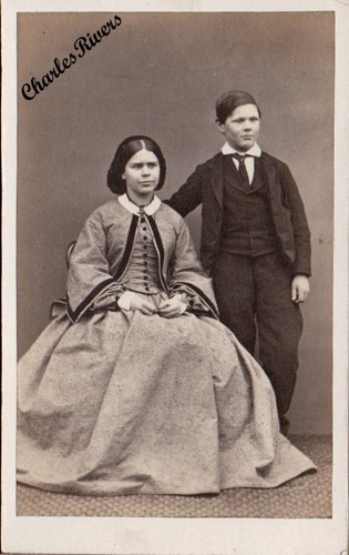 Small cdv lady - boy, dress