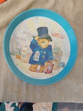 Vintage 1976 Paddington Bear Round  Tin Tea Tray Station