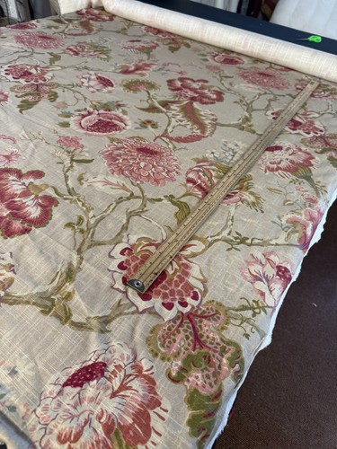 Floral beige pink red green - red, &