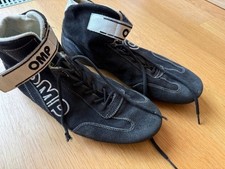 Size EU 45 / UK 10.5 Black leather and suede OMP race boots