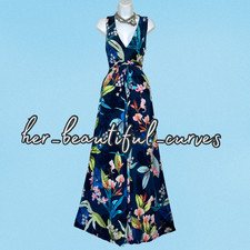 MONSOON FLORAL PRINT JERSEY MAXI OCCASION PARTY DRESS SIZE 16