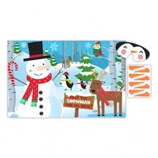 Christmas Pin The Nose On The Snowman Party Game Stocking Filler Family Fun Kids