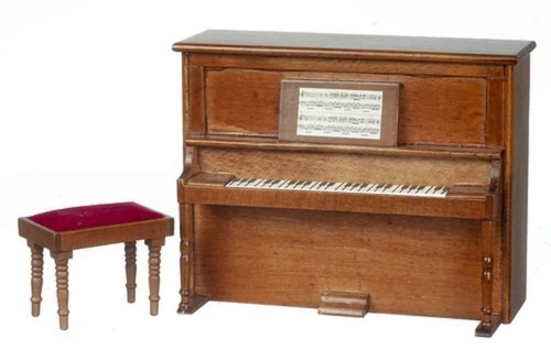 Dolls house miniature - dolls, music