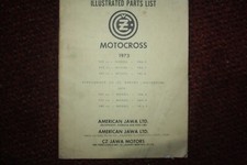 1973-74 CZ JAWA MOTORCROSS 125 250 380 ILLUSTRATED PARTS LIST SUPPLEMENT