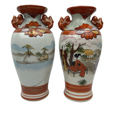 Pai of Vases Japanese Kutani