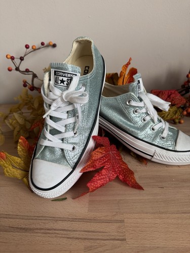 Womens glittery converse aqua - glittery,