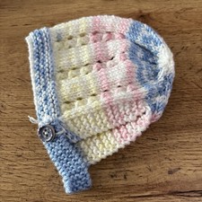 Hand Made Knitted Baby Bonnet