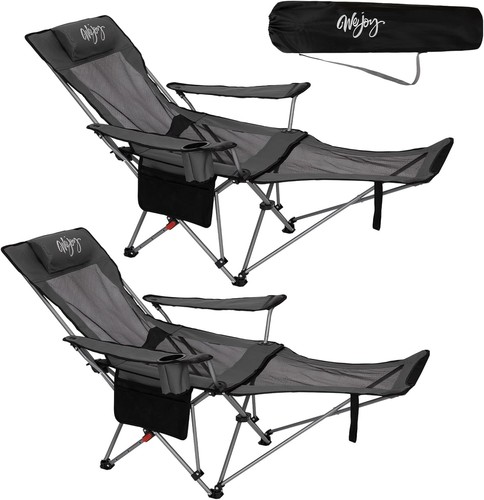 Reclining camping chairs - reclining, with