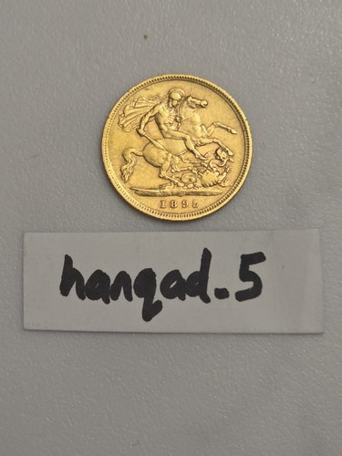 1895 half sovereign gold coin - half,