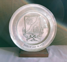 Vintage French Pewter Plate
